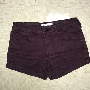 Purple jean shorts